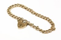 Lot 276 - A 9ct gold hollow curb link bracelet and locket
7.41g