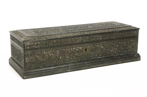 Lot 611 - A 19th century Indian ebony casket