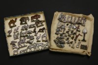 Lot 369 - A collection of flat lead toy figures and animals