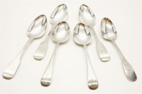 Lot 326 - Six silver serving spoons
