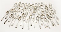 Lot 341 - A quantity of silver teaspoons