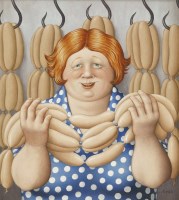 Lot 281 - Fred Aris (1932-1995)
SAUSAGES	
Signed l.r.