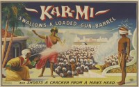 Lot 8 - 'KAR-MI Swallows a Loaded Gun Barrel' poster