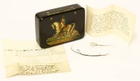 Lot 261 - Napoleon Bonaparte: a small lacquered box