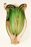Lot 202 - A coloured Murano glass vase