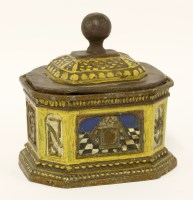 Lot 287 - An early Masonic tobacco jar