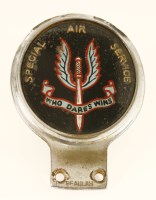 Lot 106 - A rare Special Air Service 'Beaulah' car badge