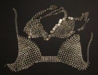 Lot 195 - A white metal belly dancer's costume