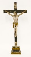 Lot 68 - A Gothic-style carved wood crucifix