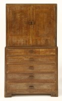 Lot 147 - A 'Token Works' mahogany tallboy cabinet