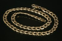Lot 779 - A 9ct gold double filed curb link chain