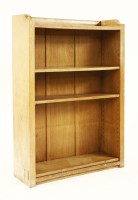 Lot 47 - A Robert 'Mouseman' Thompson oak open bookcase