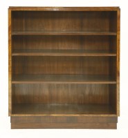 Lot 108 - An Art Deco walnut and rosewood bookcase