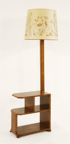 Lot 116 - An Art Deco walnut standard lamp