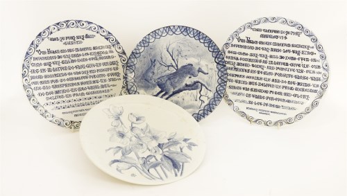 Lot 36 - Four painted plates