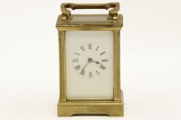 Lot 206 - Late Victorian brass carriage clock
