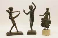 Lot 200 - Three Spelter composition and resin figures