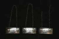 Lot 123 - Three George III silver labels