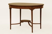 Lot 538 - A Sheraton Revival inlaid satinwood centre table