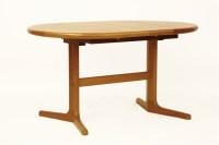 Lot 584 - A Danish Laurits Larsen oval extending dining table