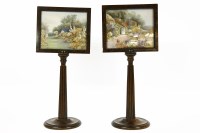 Lot 252 - Two 1930's table screens