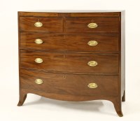 Lot 594 - A Victorian inlaid mahogany bowfront chest of drawers