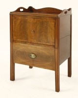 Lot 593 - A Georgian mahogany commode chest (converted)