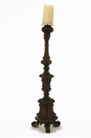 Lot 319 - An antique carved and giltwood candlestick