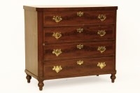 Lot 598 - A mahogany crossbanded chest of four drawers