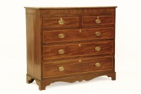 Lot 633 - A George III inlaid mahogany chest of two short above three long drawers