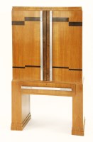 Lot 154 - An Art Deco mahogany and walnut cabinet