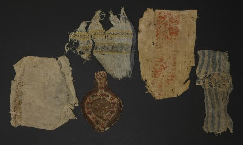Lot 148 - A collection of five Ancient Egyptian Coptic cloth fragments