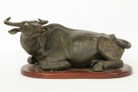 Lot 227 - A Chinese porcelain buffalo