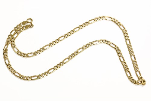 Lot 23 - A 9ct gold filed Figaro chain