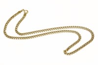 Lot 28 - A 9ct gold filed curb chain with end caps to a bolt ring clasp
