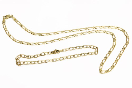 Lot 31 - A 9ct gold fetter link chain