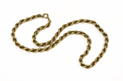 Lot 25 - A 9ct gold rope link chain
11.46g