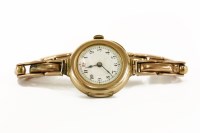 Lot 68 - A ladies 9ct gold mechanical watch