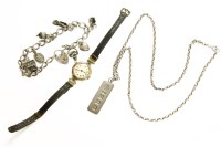 Lot 151 - A collection of jewellery to include a ladies 9ct gold mechanical watch
