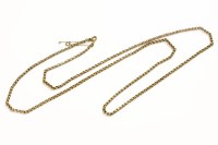 Lot 62 - A gold faceted belcher link chain