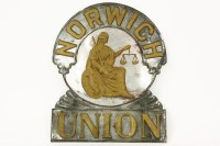 Lot 211 - A reproduction Norwich Union fire plaque
