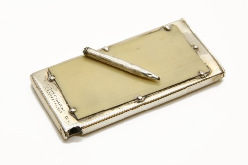 Lot 122 - A silver combination card case
