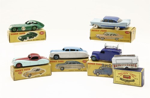 Lot 144 - Six Dinky and matchbox toy vehicles