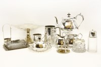 Lot 296 - A quantity of silver plate to include an oak canteen of cutlery