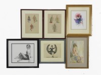 Lot 376 - A quantity of watercolours and pencil sketches
