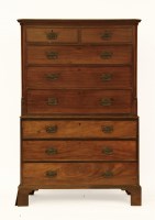 Lot 506 - A Georgian mahogany chest on chest
