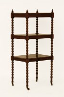 Lot 627 - A Victorian rosewood whatnot. 50 x 36 x 109cm high