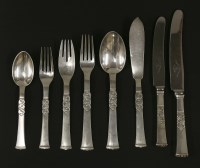 Lot 161 - Eight silver pieces of cutlery