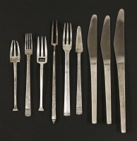 Lot 163 - A silver knife and fork