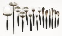 Lot 227 - A collection of black-handled stainless steel cutlery